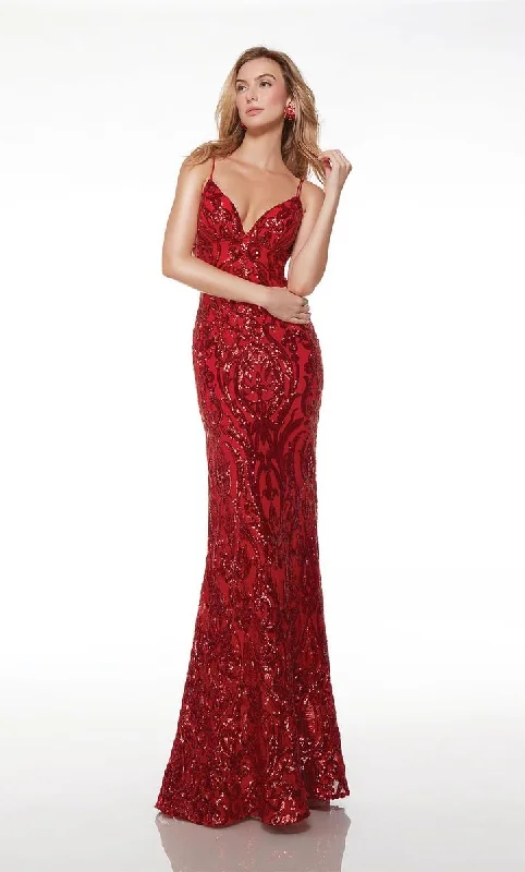 Personalized Clothing Ava Presley V-Neck Elegant Swirl Prom Dress 61677