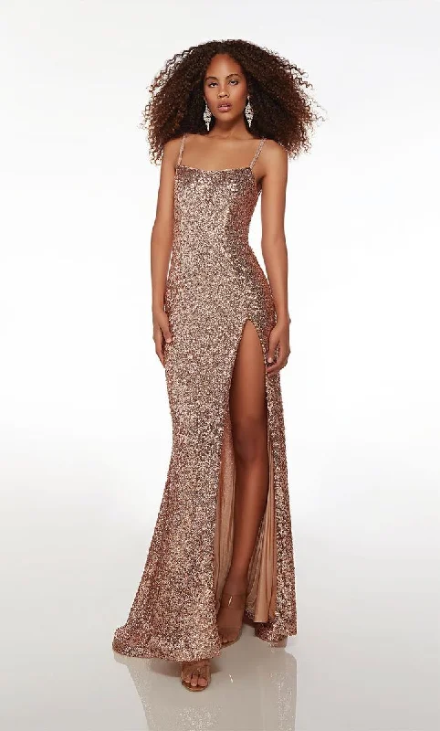 Modern Tailoring Alyce Simple Sequin Long Prom Dress 61681