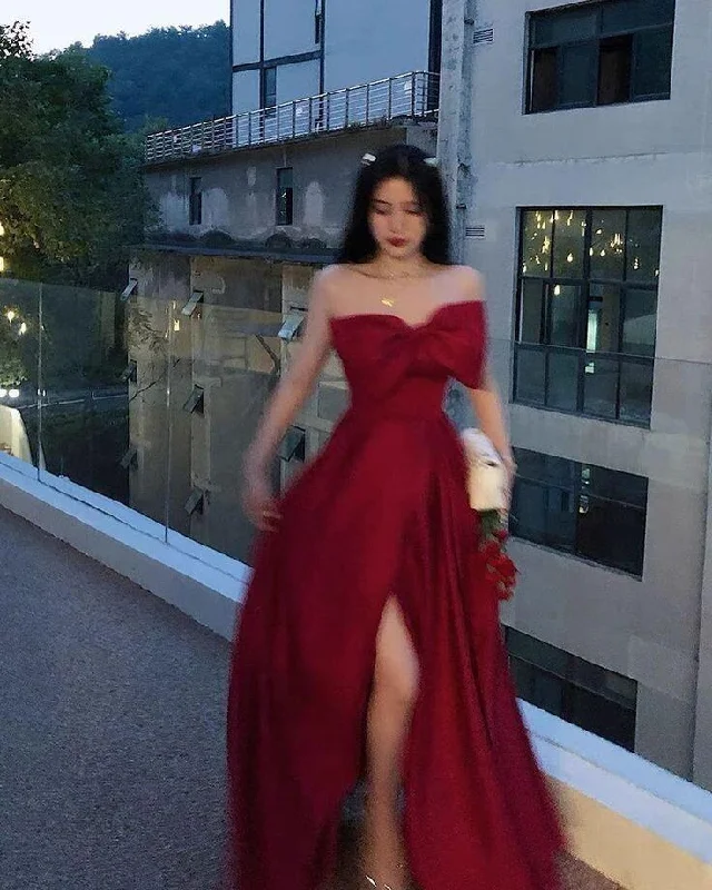 New Season Series Charming Red Strapless A-Line Long Evening Dress Birthday Dress, DP2945 New Season Series Charming Red Strapless A-Line Long Evening Dress Birthday Dress, DP2945