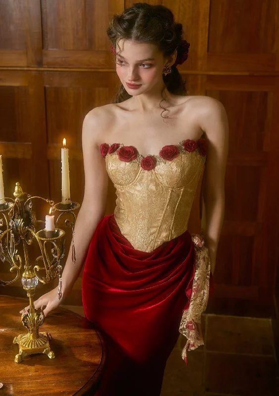 Cute Design Wild Rosa in Spain Corset Dress