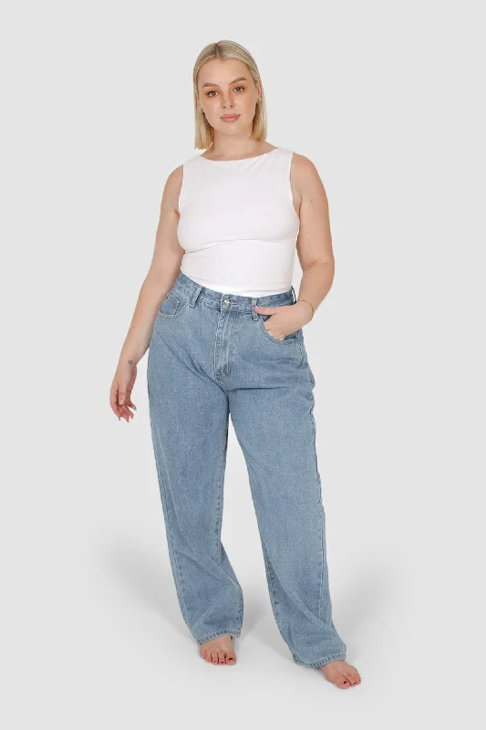 Youthful Street Fashion BALDWIN JEANS MID BLUE