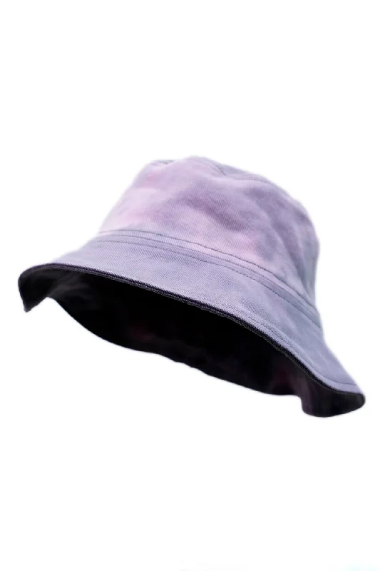 Fashionable Inner Wear PURPLE TIE DYE BUCKET HAT
