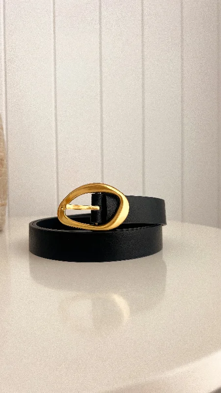 Elegant Design Jacory Belt - Black / Gold