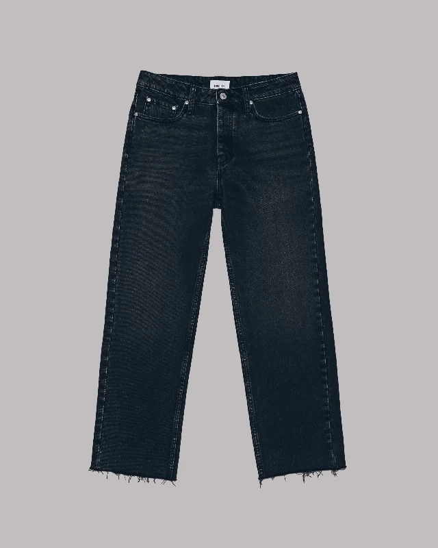 High-quality Styles The Black Cropped Straight Jeans
