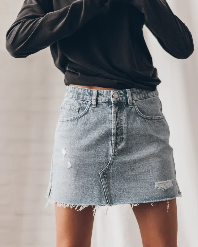 Elegant Temperament The Blue Denim Skirt