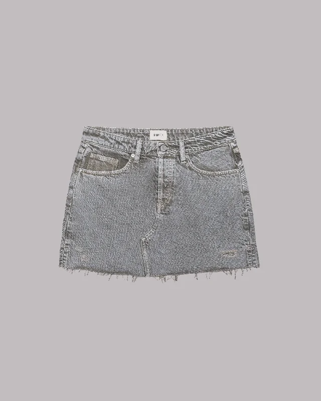 Boutique Recommendation The Khaki Faded Denim Skirt